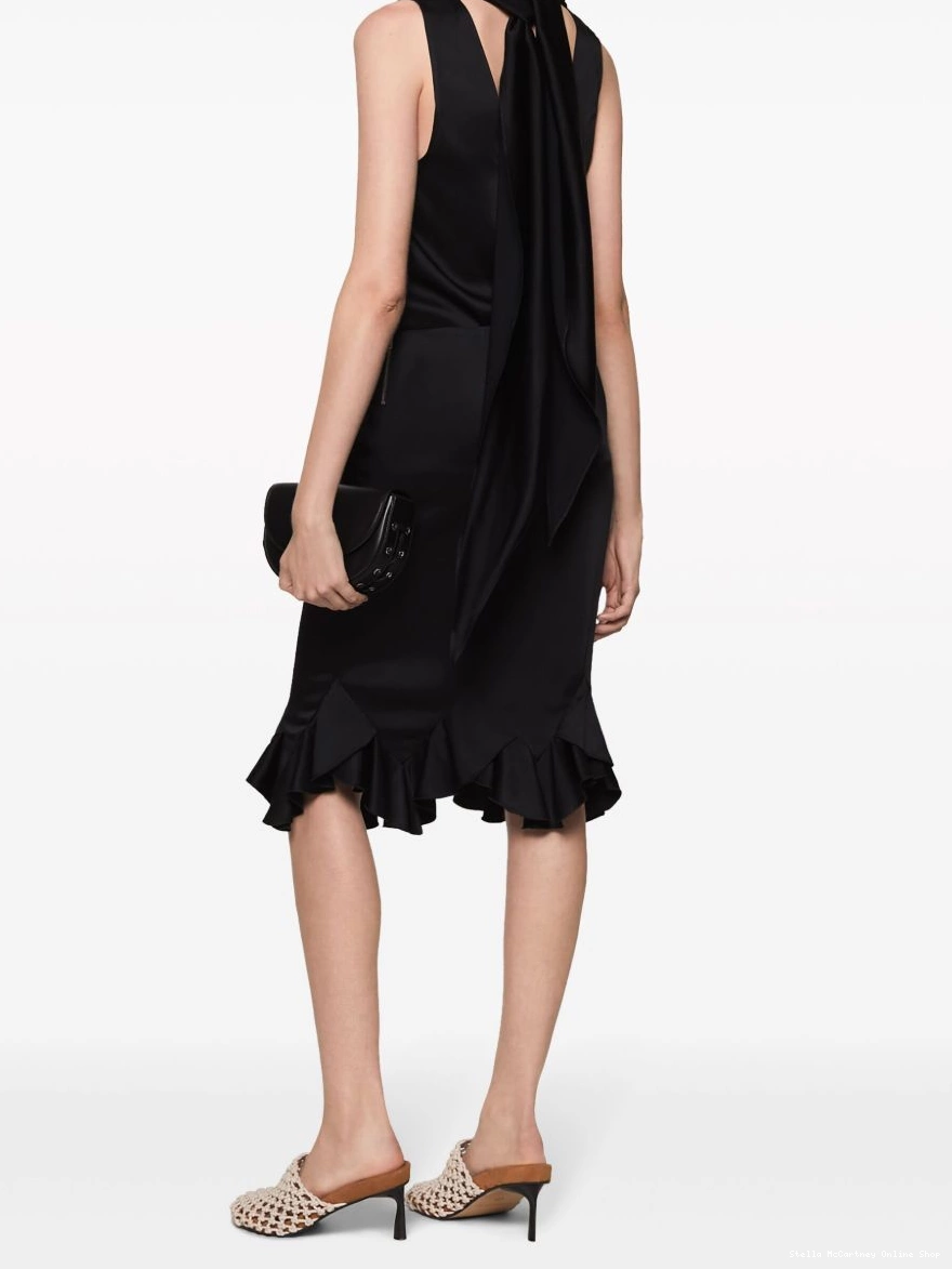 Affordable ruffled satin McCartney Stella skirt Women midi 0323